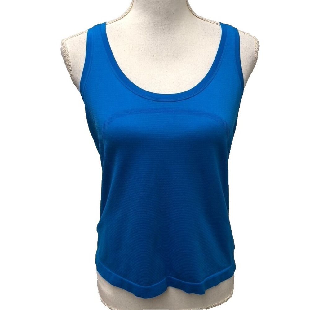 Lululemon Swiftly Tech Racerback Tank Top Womens 10 Blue Activewear Gym‎ Workout